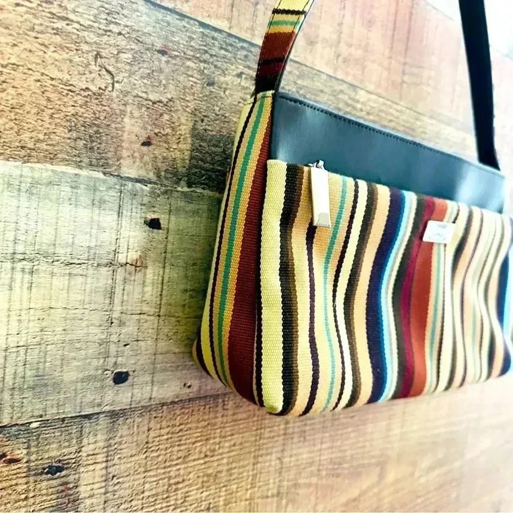 Kate Spade 90’s Y2K Vintage Stripped Shoulder Bag